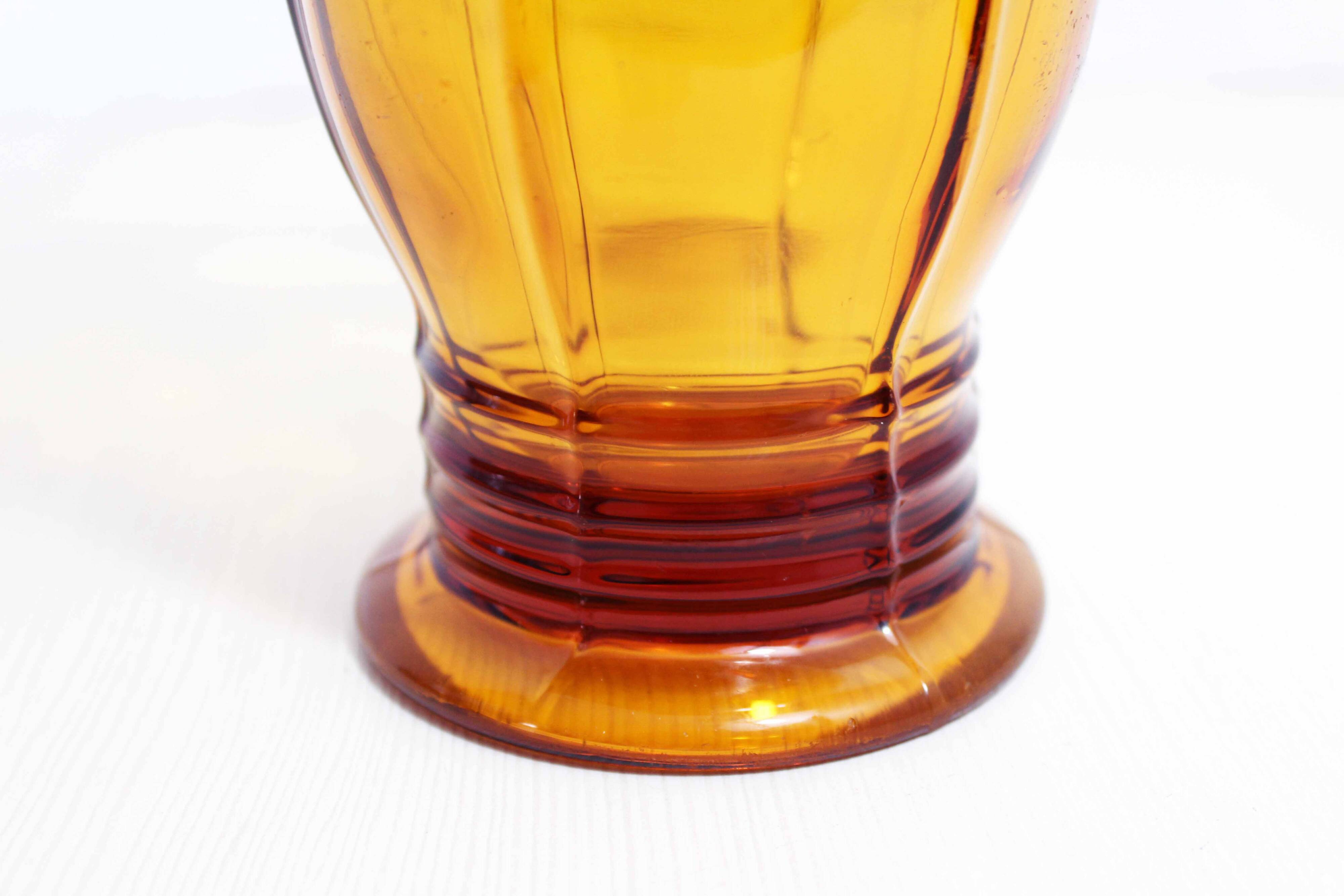Art Deco amber glass vase