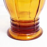 Art Deco amber glass vase