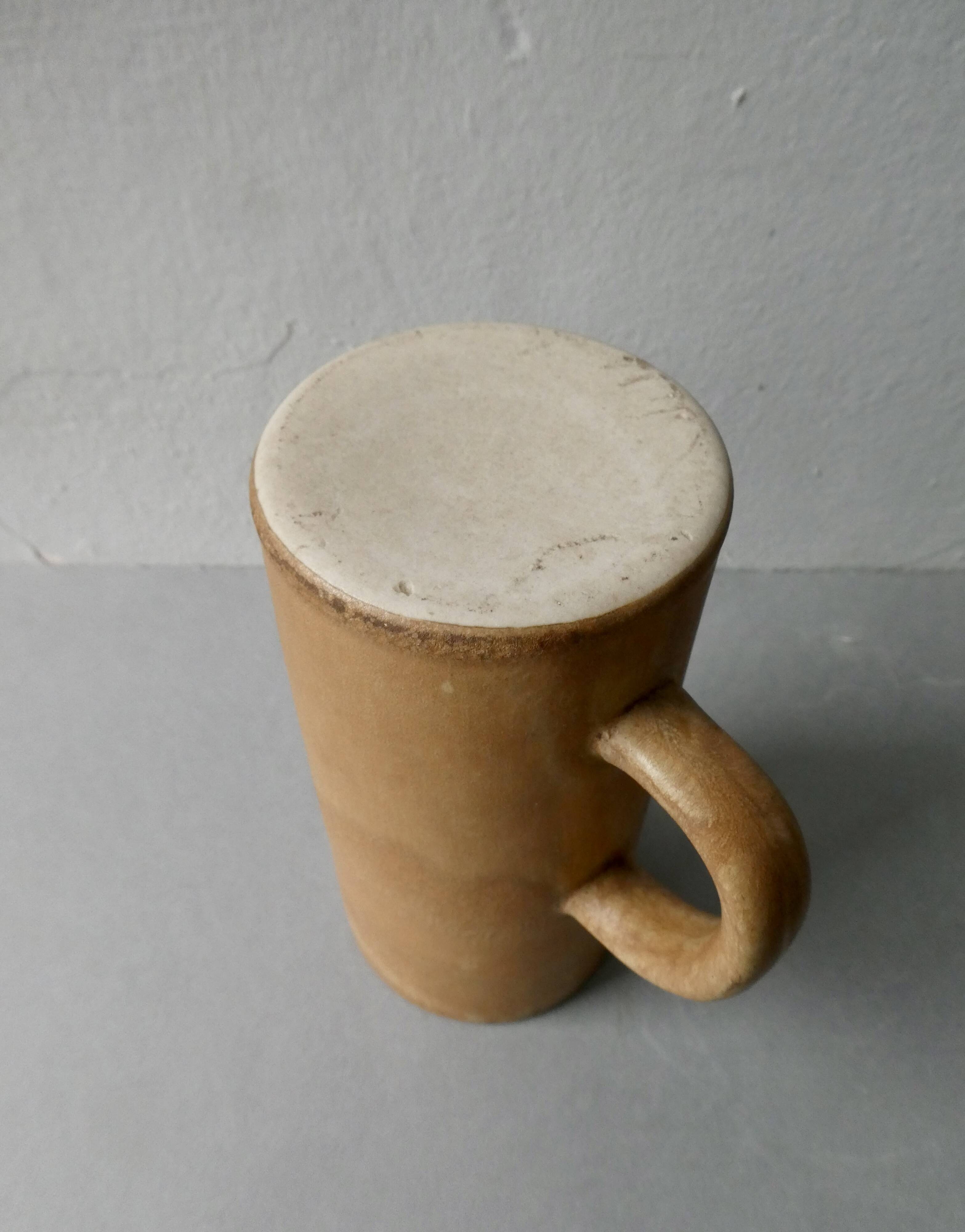 Natural tone stoneware vase