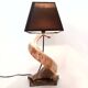 Brutalist spiral lamp from the 1960s, a curiosity object made of horn.