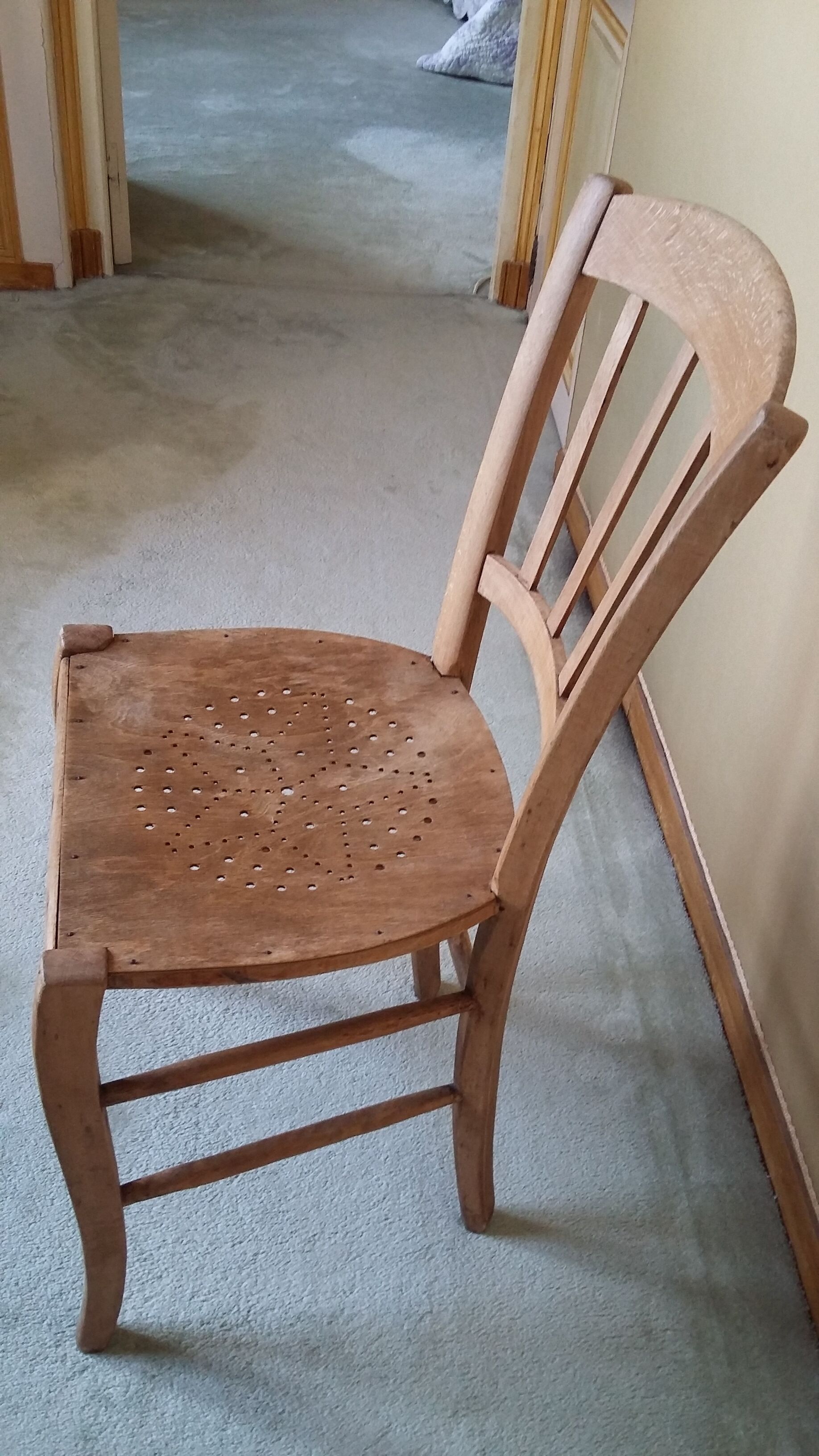 Chair with small holes