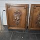 Paire de portes en bois sculpté en noyer