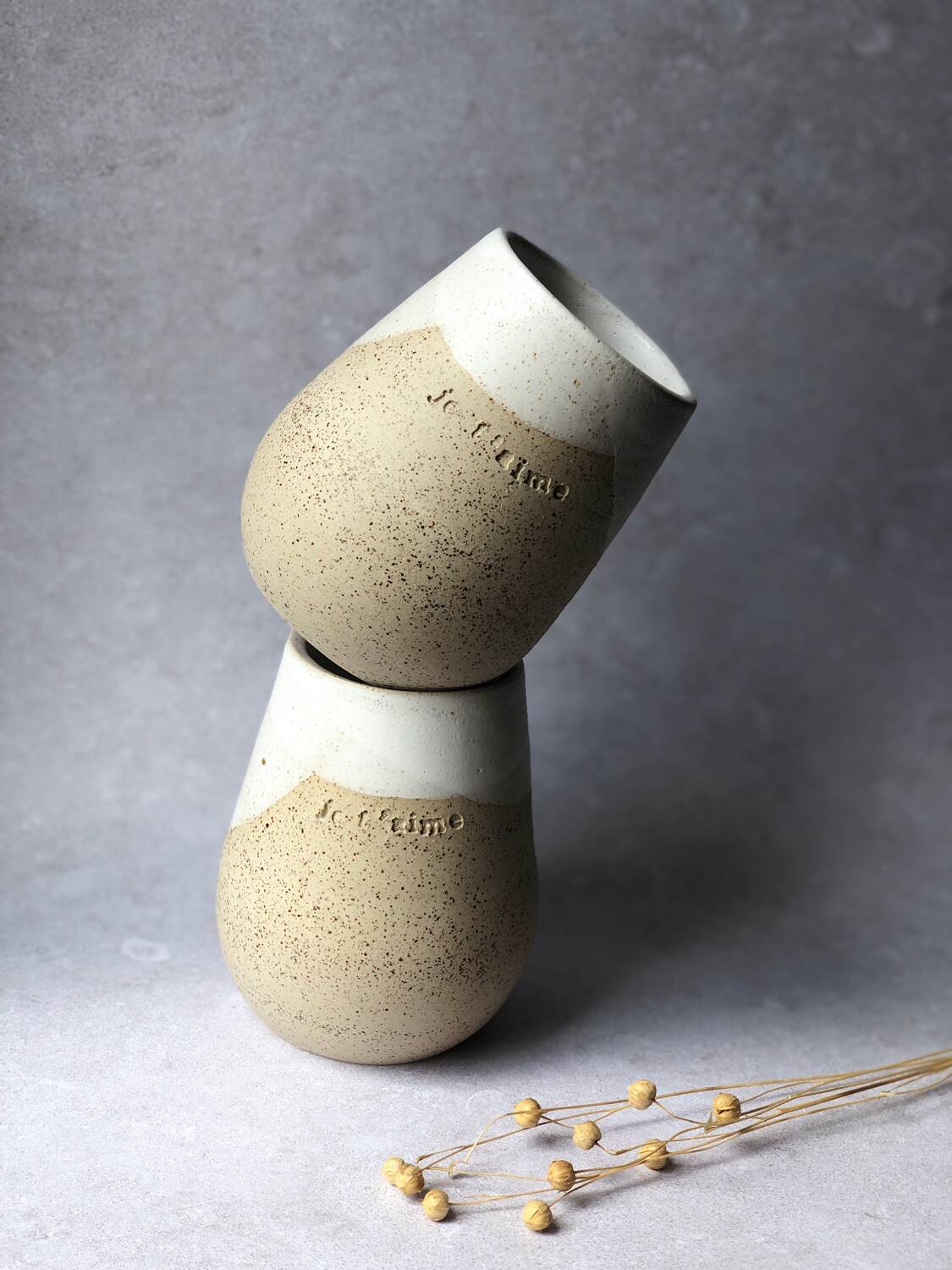 Large customizable ceramic stoneware mug