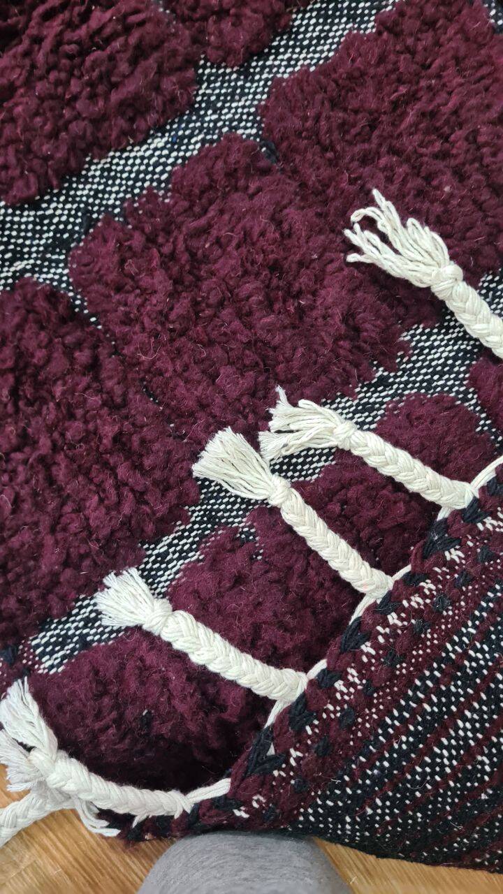 Purple Beni Ouarain rug 200*300 cm