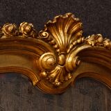 Miroir italien doré en bois et plâtre 119x117cm