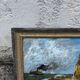 Old marine painting oil on canvas signed Y. Delaporte port entrance