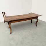 19th century walnut drapery table 2m1