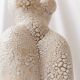 Beige Ceramic Fat Lava Statue – Abstract Mid-Century Modern Sculpture (2000s)