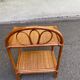 Rattan and woven wicker bedside table 1970