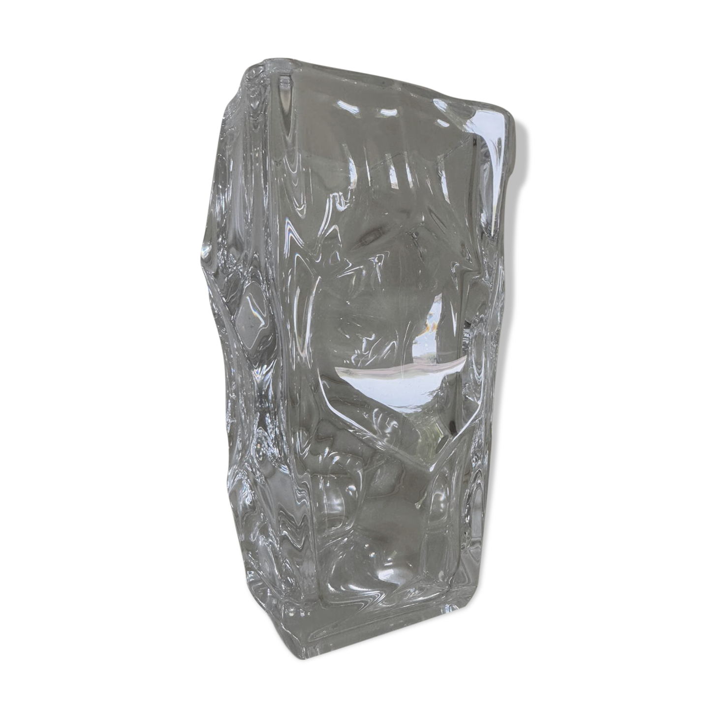 Solid Sèvres crystal vase from the 1950s