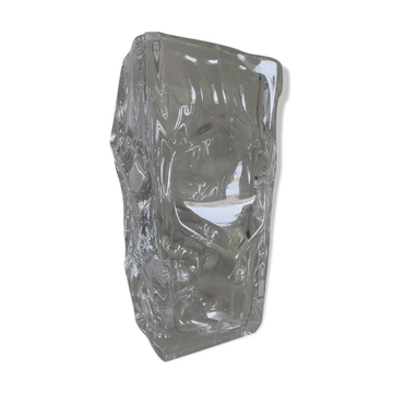 Solid Sèvres crystal vase from the 1950s