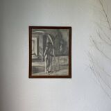 Nude charcoal drawing