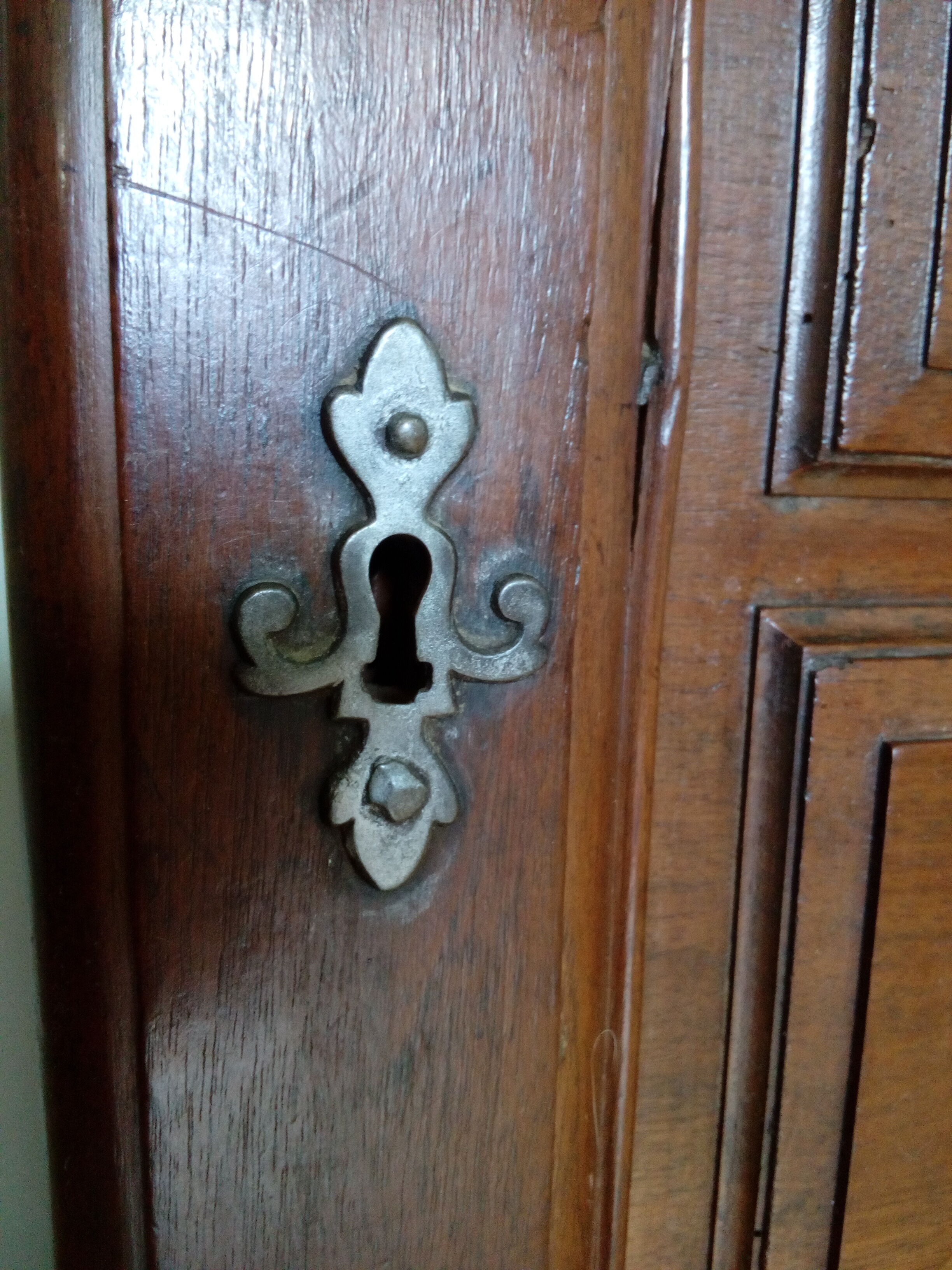 Old wooden door with lock