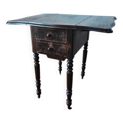 Table d’appoint ancienne à abattants style Napoleon III
