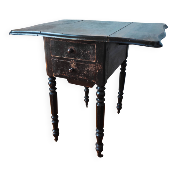 Table d’appoint ancienne à abattants style Napoleon III