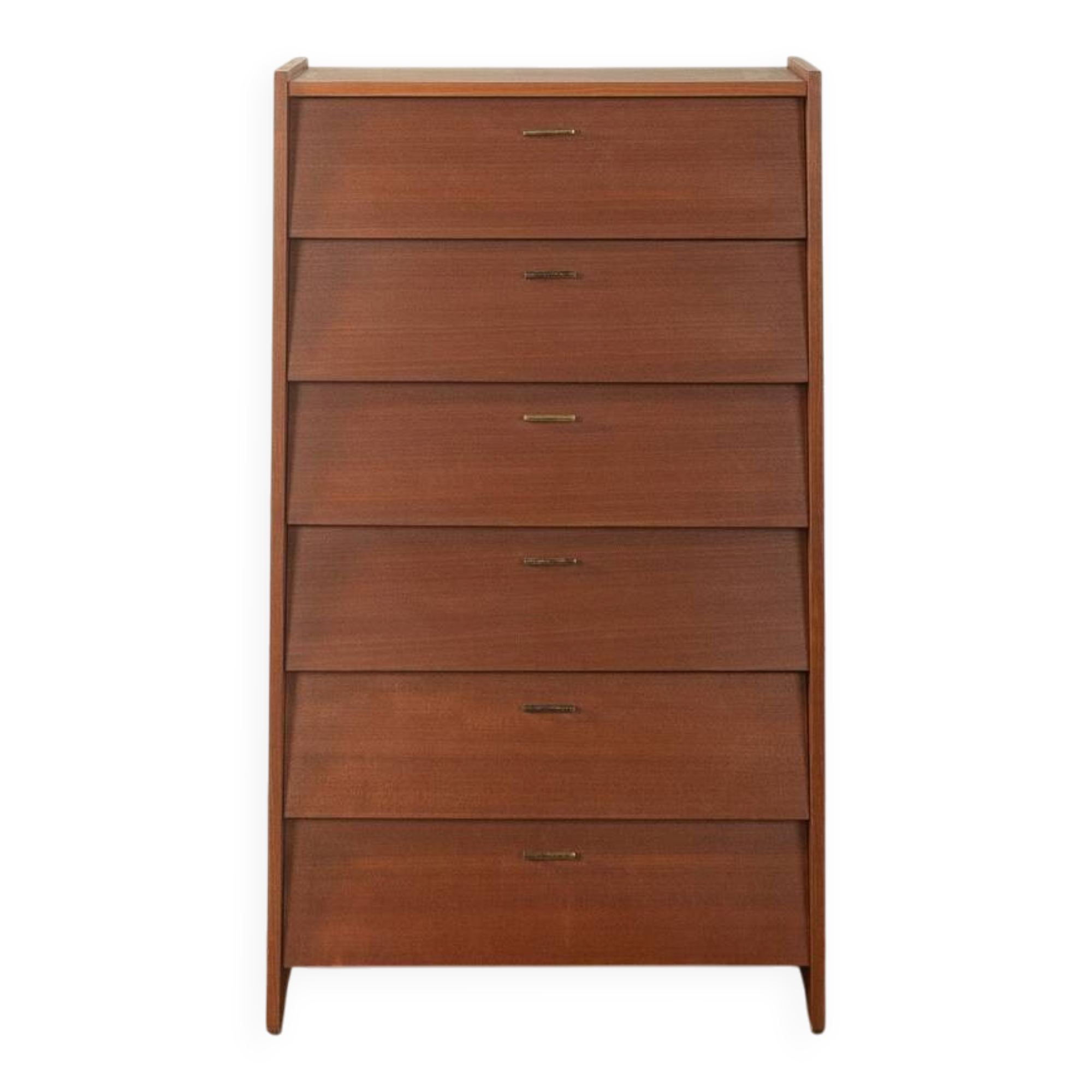 Classic shoe cabinet from the 1960s with brass handles