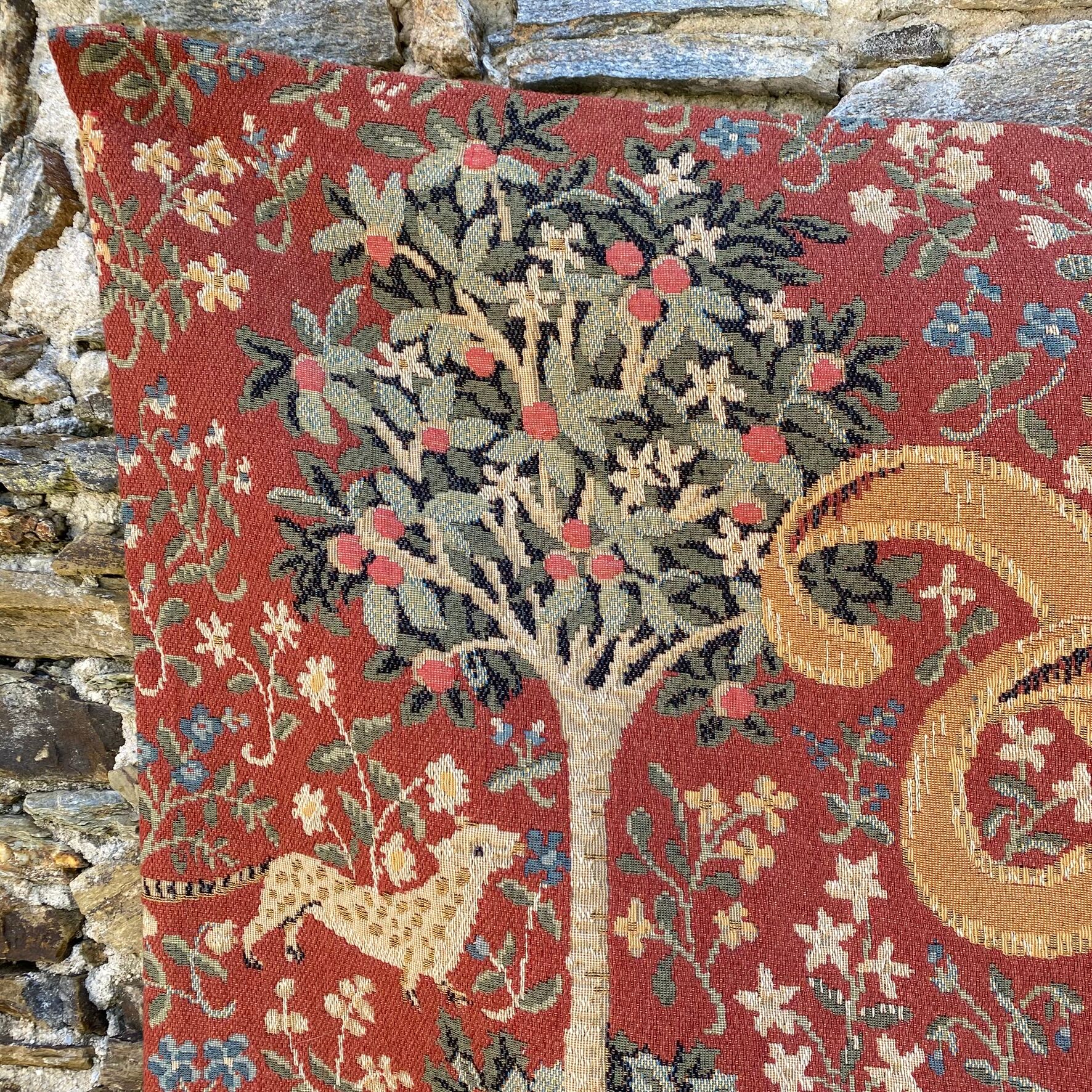 Grande tapisserie jacquard "La Dame à la Licorne" 130X180 cm
