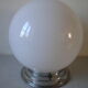 Ceiling lamp luminaire globe ball sphere in opaline glass support metal deco retro
