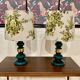 Pair of glass lamps, Scandinavian design, 1950s.