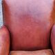 Leather club armchair back mustache from the 30s