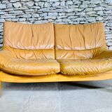 Leather and wood lounge of the Maison Regain 1950s/60s