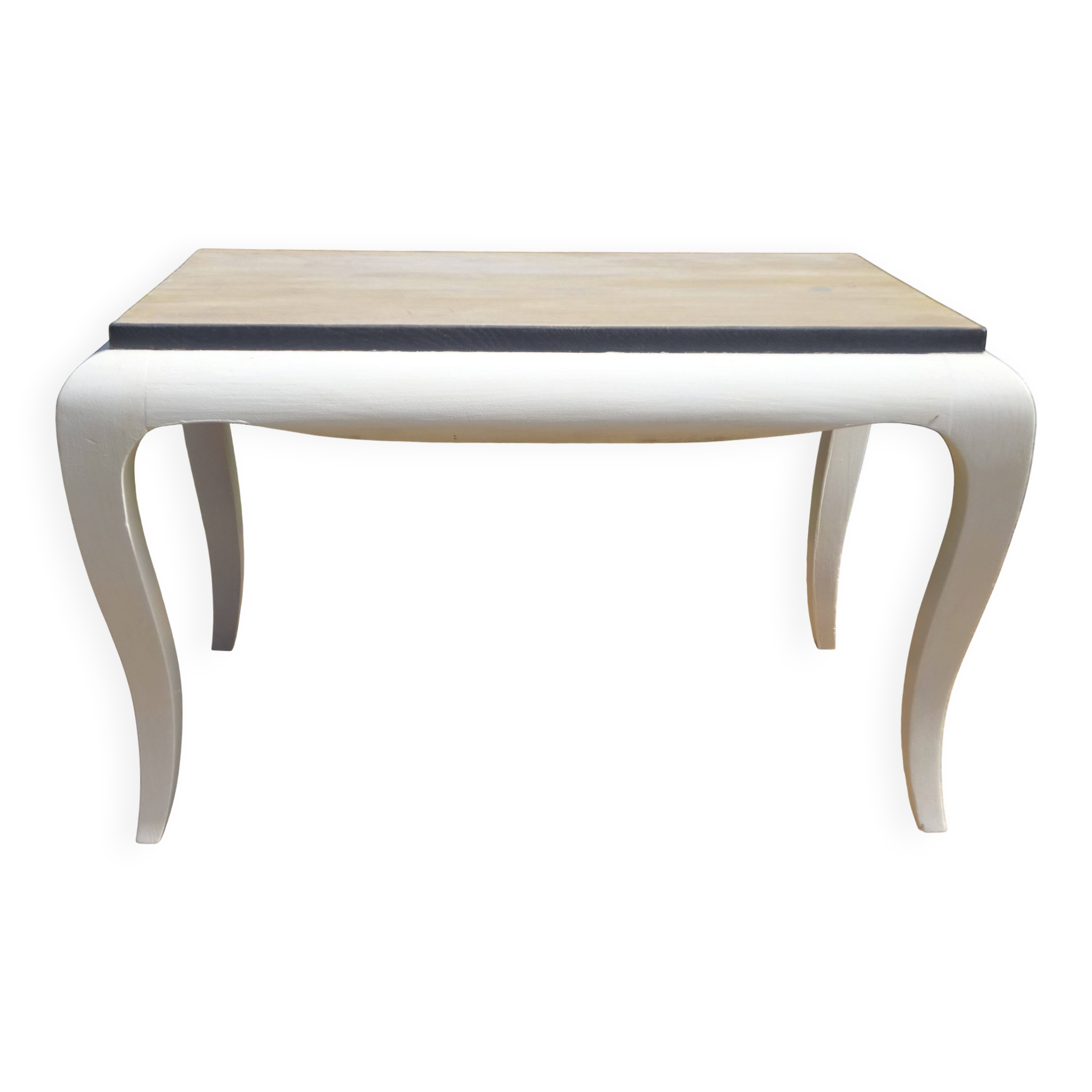 Table basse en chêne, pieds galbés