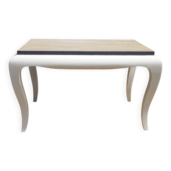 Table basse en chêne, pieds galbés