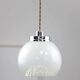 Mid-Century Italian Chrome and Murano Glass Pendant Lamp