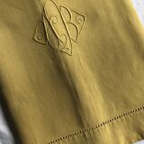 Old Mustard Yellow Linen And Cotton Sheet