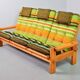 Rainbow Color Yngve Ekstrom Pinewood 3-Seat Dymling Sofa for Swedese 1970s