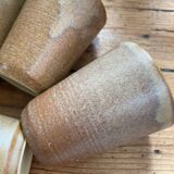 6 Digoin stoneware cups