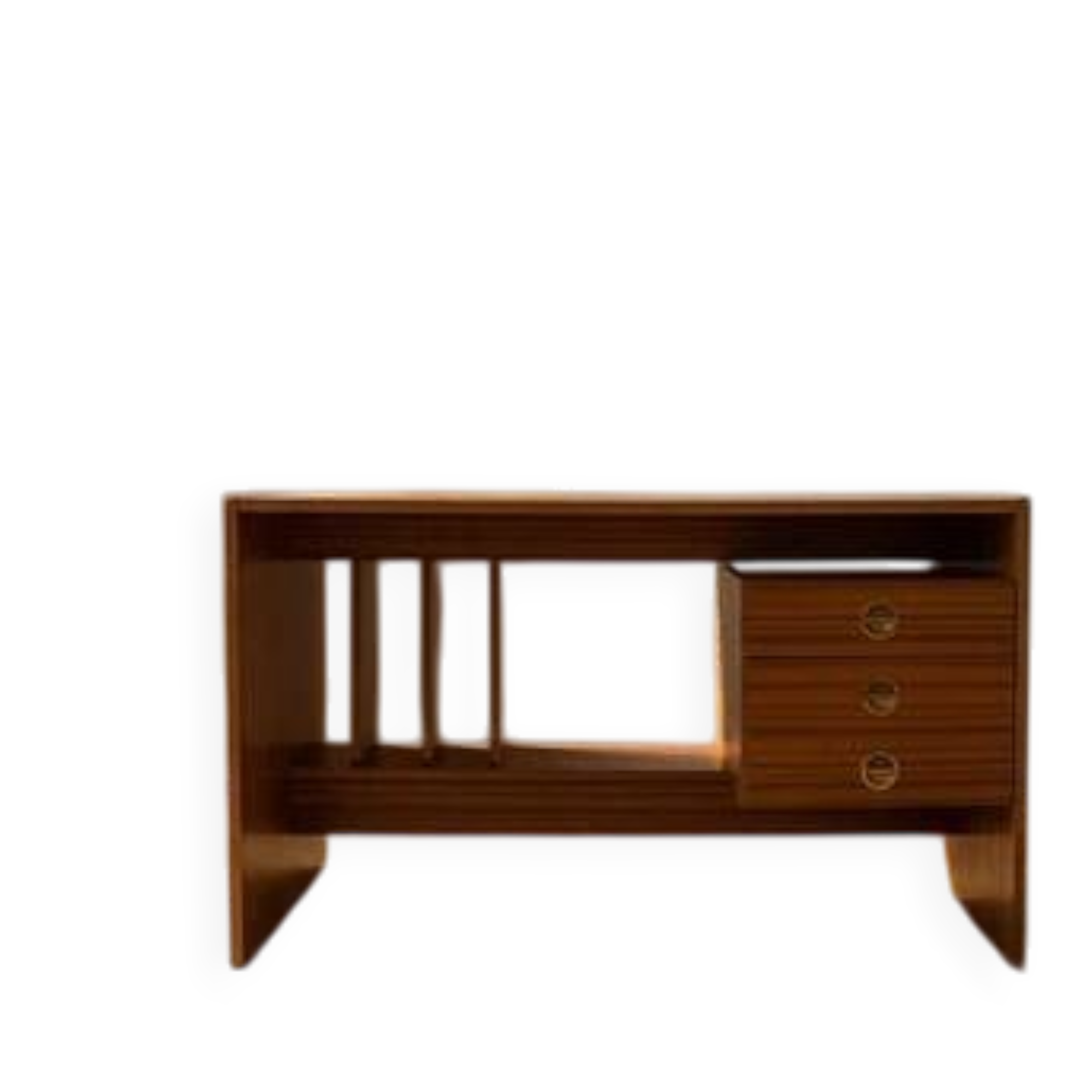 Writing desk, vintage wooden desk, 1980s, Czechoslovakia