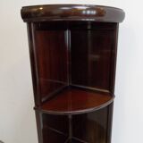 Vintage mahogany corner bookcase 1950's