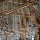Handcrafted wooden cage