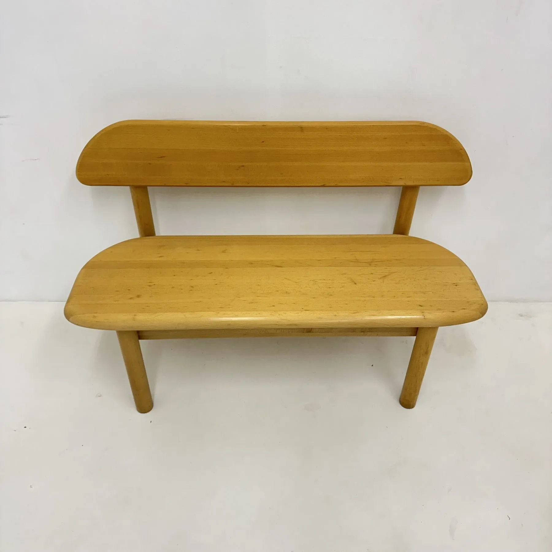 Vintage Danish Ansager Mobler solid wooden bench, 1970s