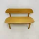 Vintage Danish Ansager Mobler solid wooden bench, 1970s