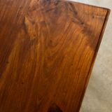 Walnut wood desk with a drawer