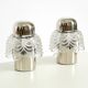 Two large, rare 1960s metal and glass table lamps by VEB Narva Leuchtenbau