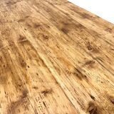 Large XXL farmhouse table in solid pine with 1950s tapered legs.