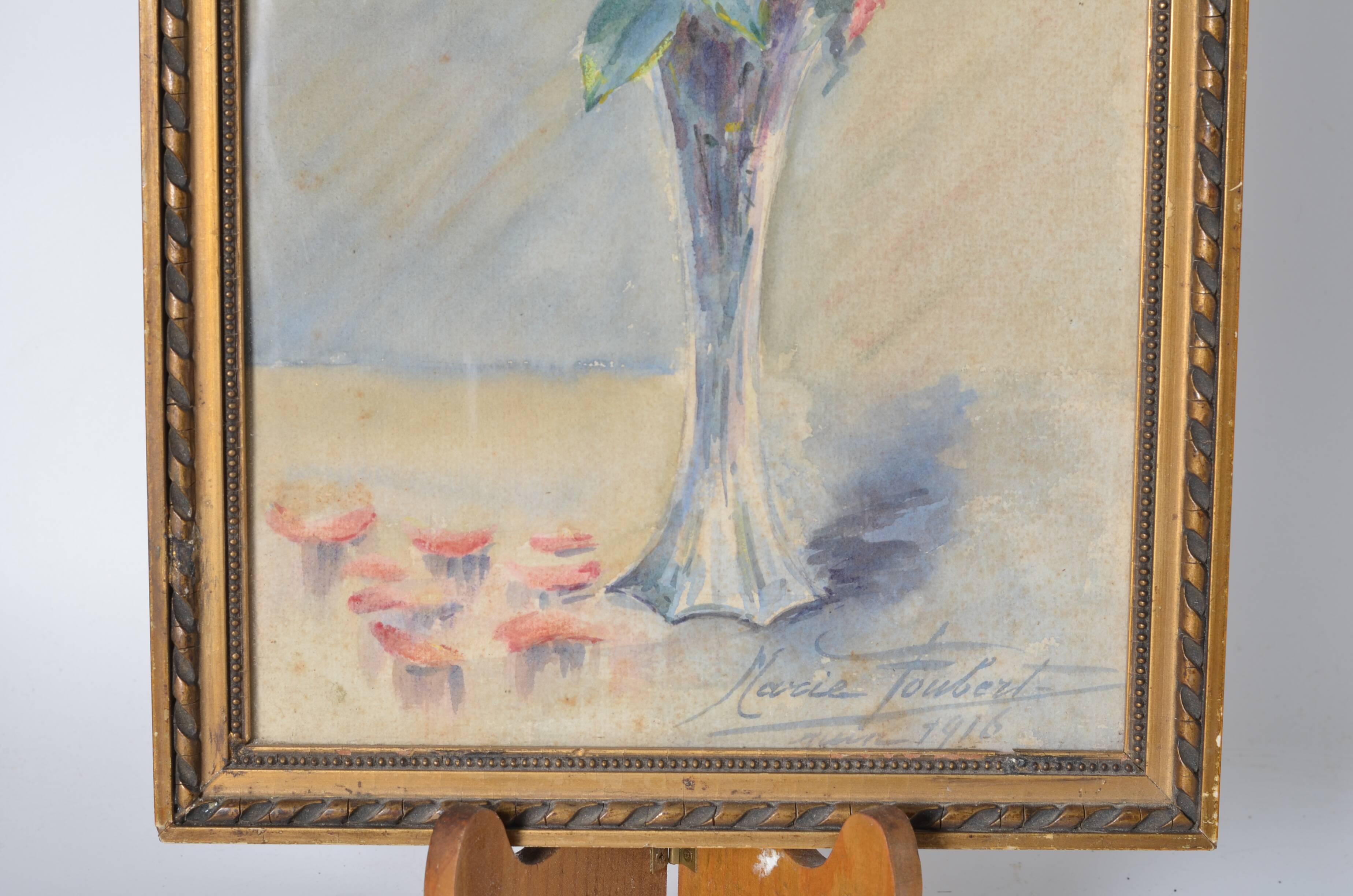 Watercolor bouquet of peonies