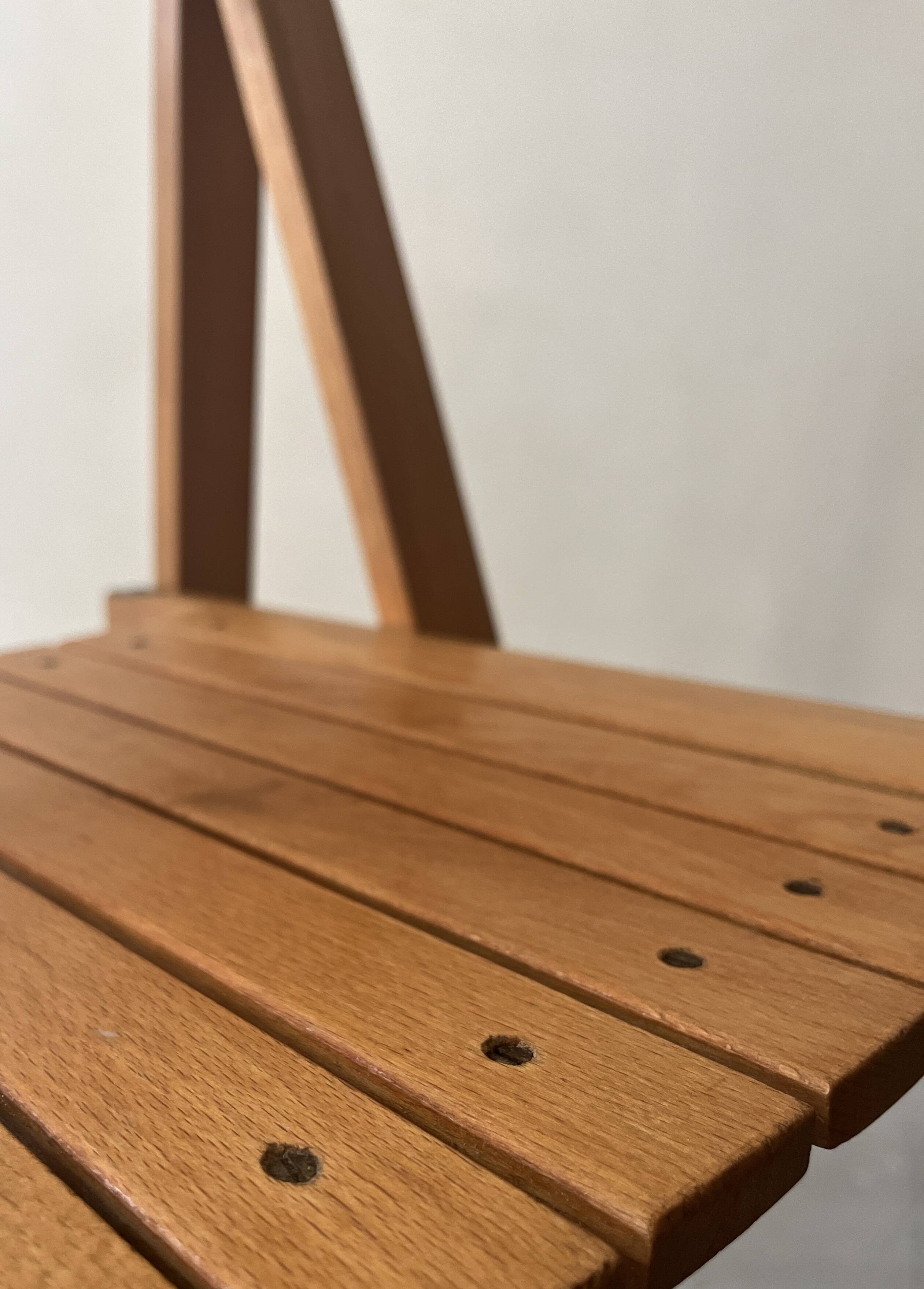 wooden folding chair by Aldo Jacober, design 1960/1970