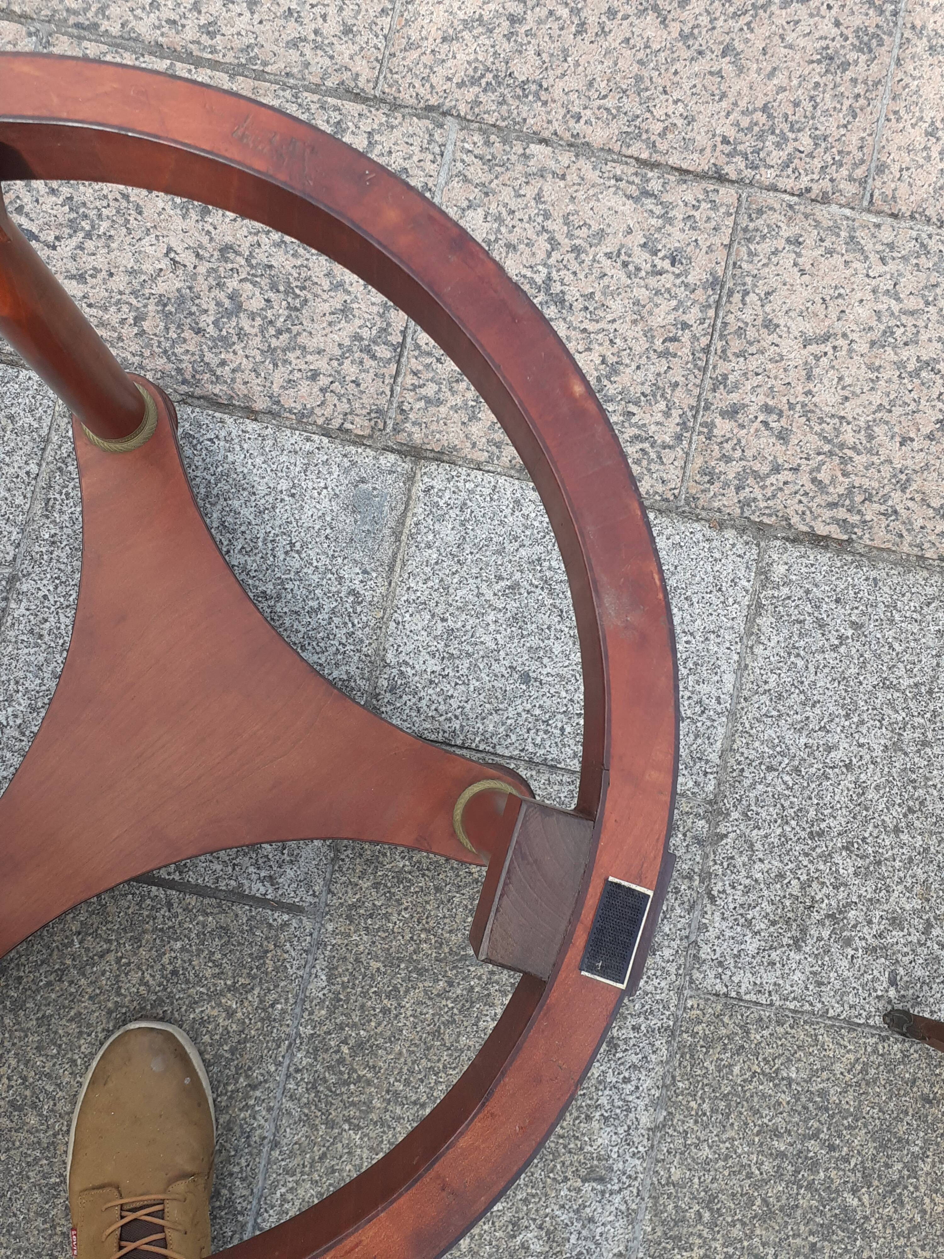 Ancient Gueridon with marble top side table empire style