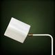 Modernist desk lamp in white metal and gold brass, Bauhaus spirit – 1960s