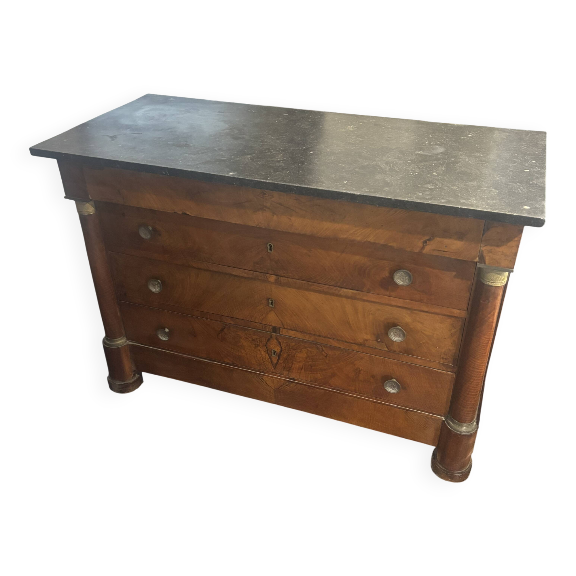 Buffet Empire early 19th century – Black stone top – Finished back
