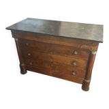 Buffet Empire early 19th century – Black stone top – Finished back