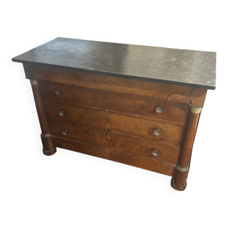 Buffet Empire early 19th century – Black stone top – Finished back