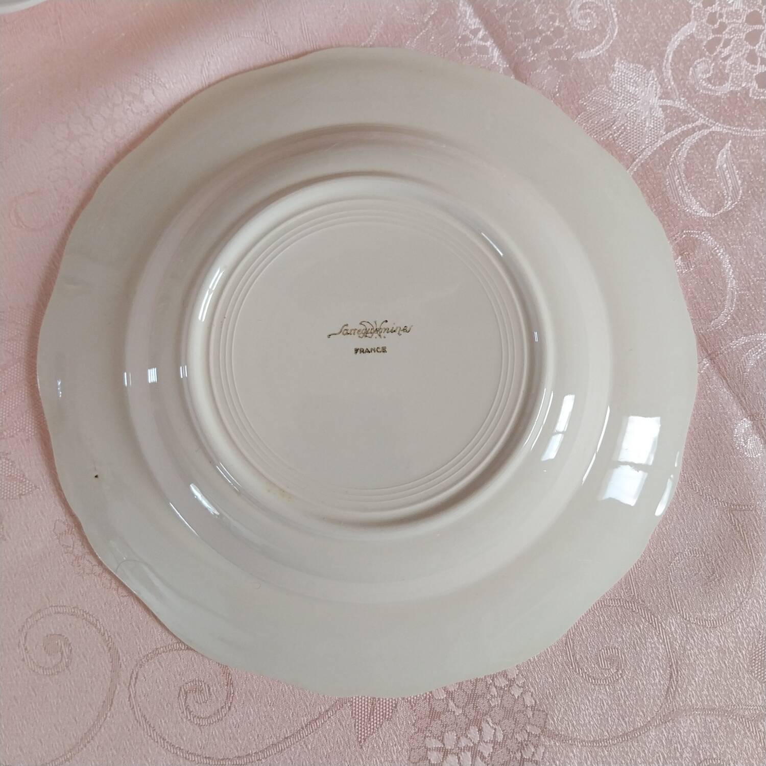 Old hollow ivory plates from Sarreguemines