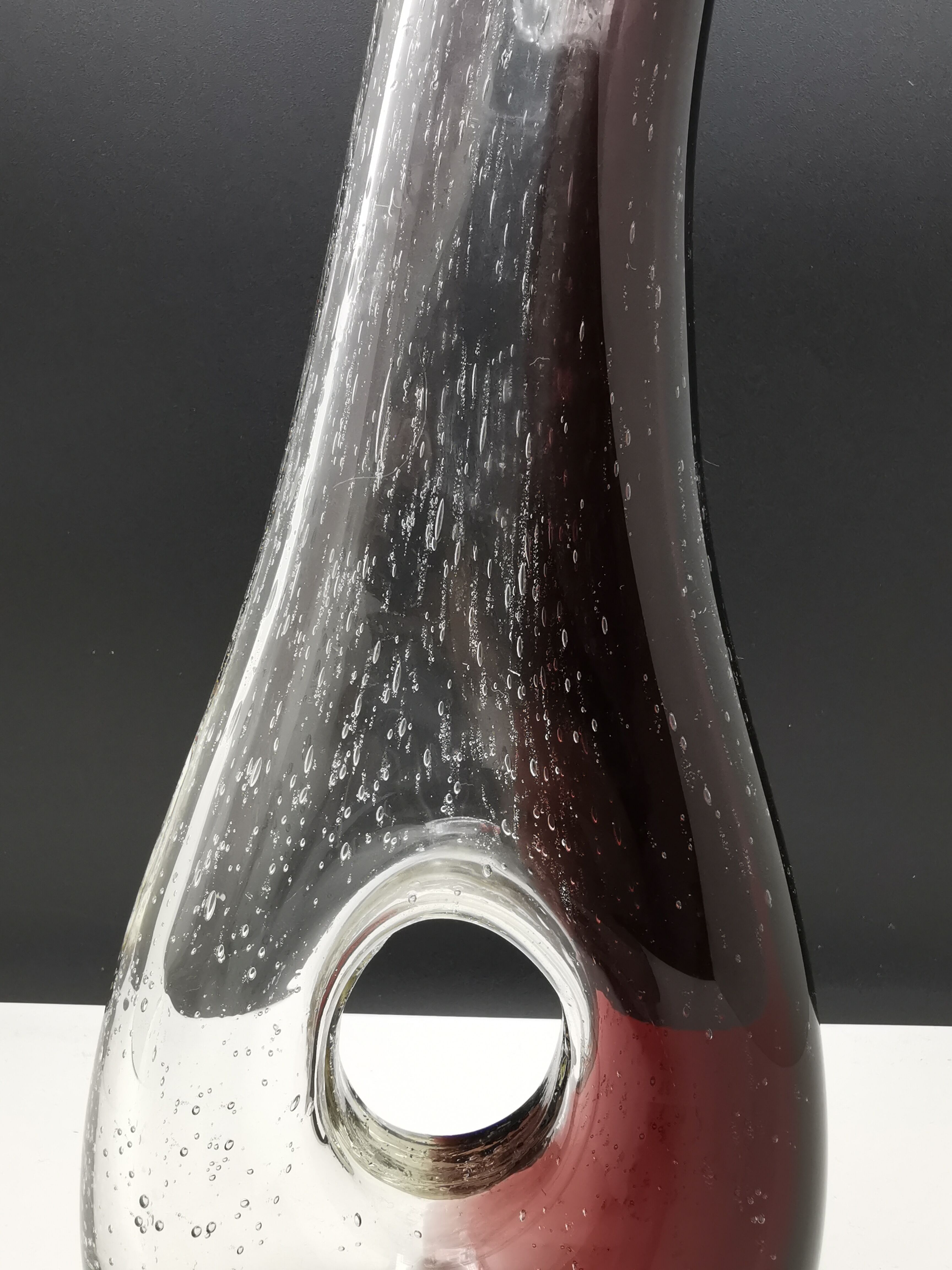 Vintage glass vase bubble 60s/70s