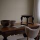 19th-century baroque dining table/desk in oak, Danish cabinetmaker.