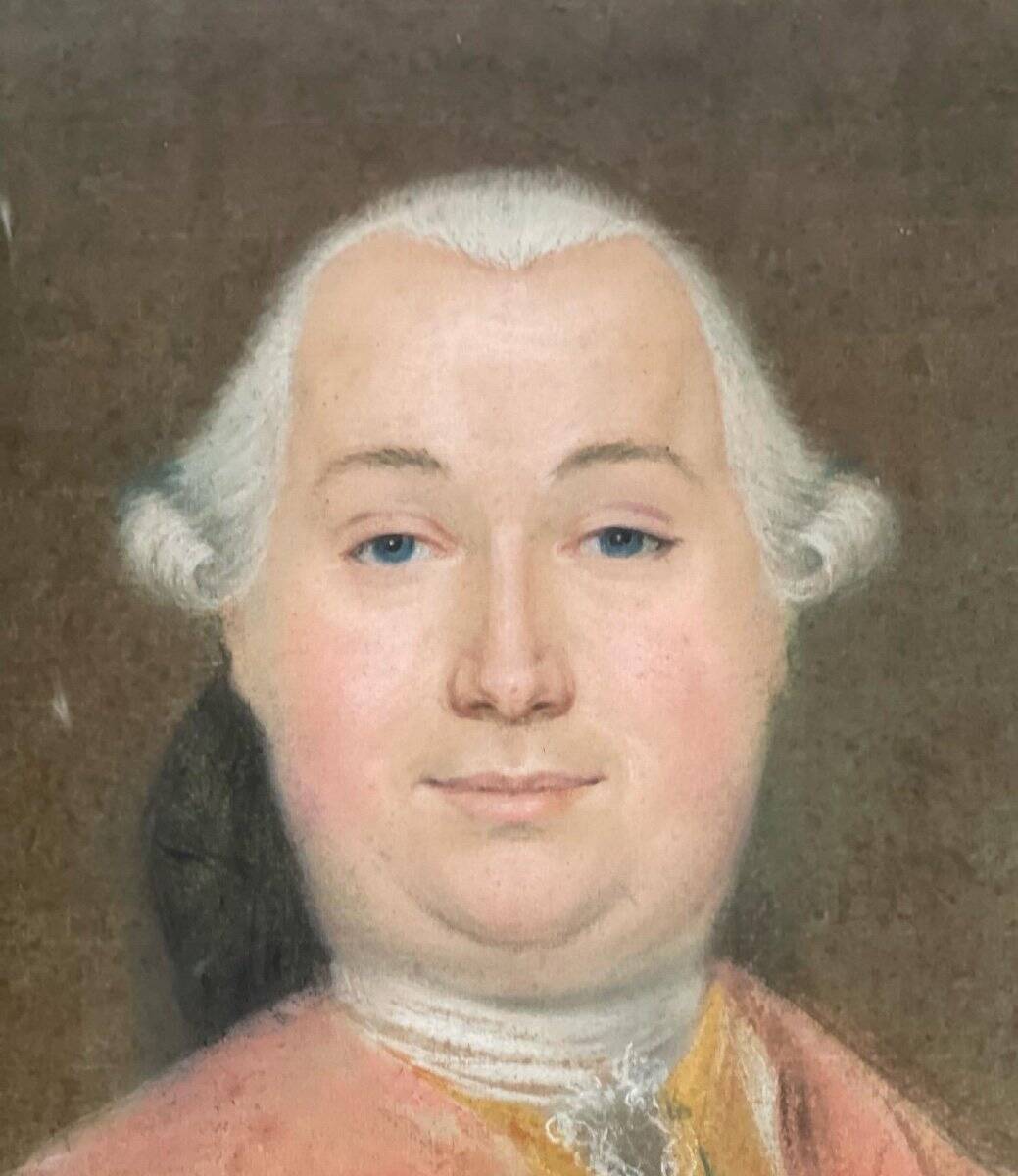 Portrait of a gentleman, pastel on paper, 18th century